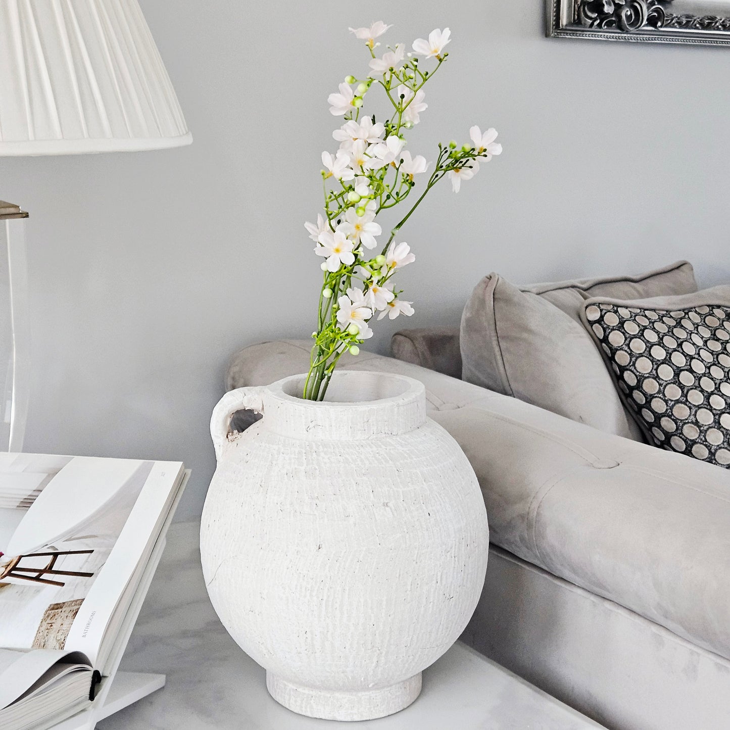 Flower Pink Blossom Spray On Stem 67cm