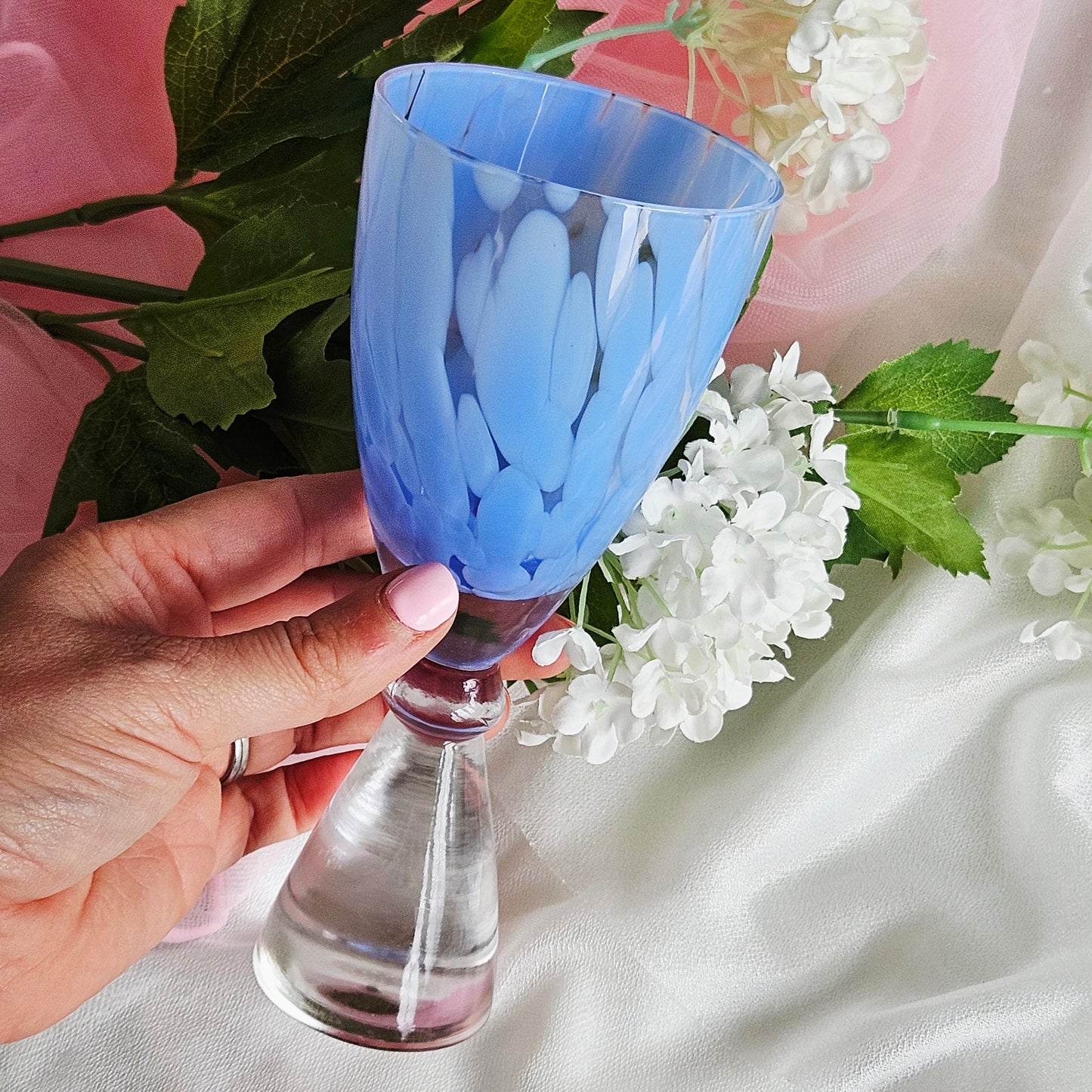 Ocean Blue Drinking Glass