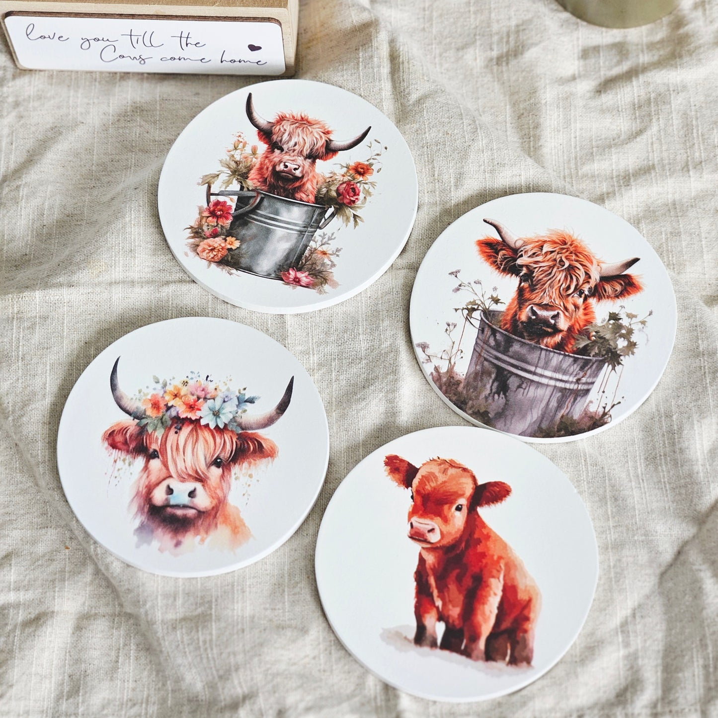 Love You Till The Cows Come Home Coasters