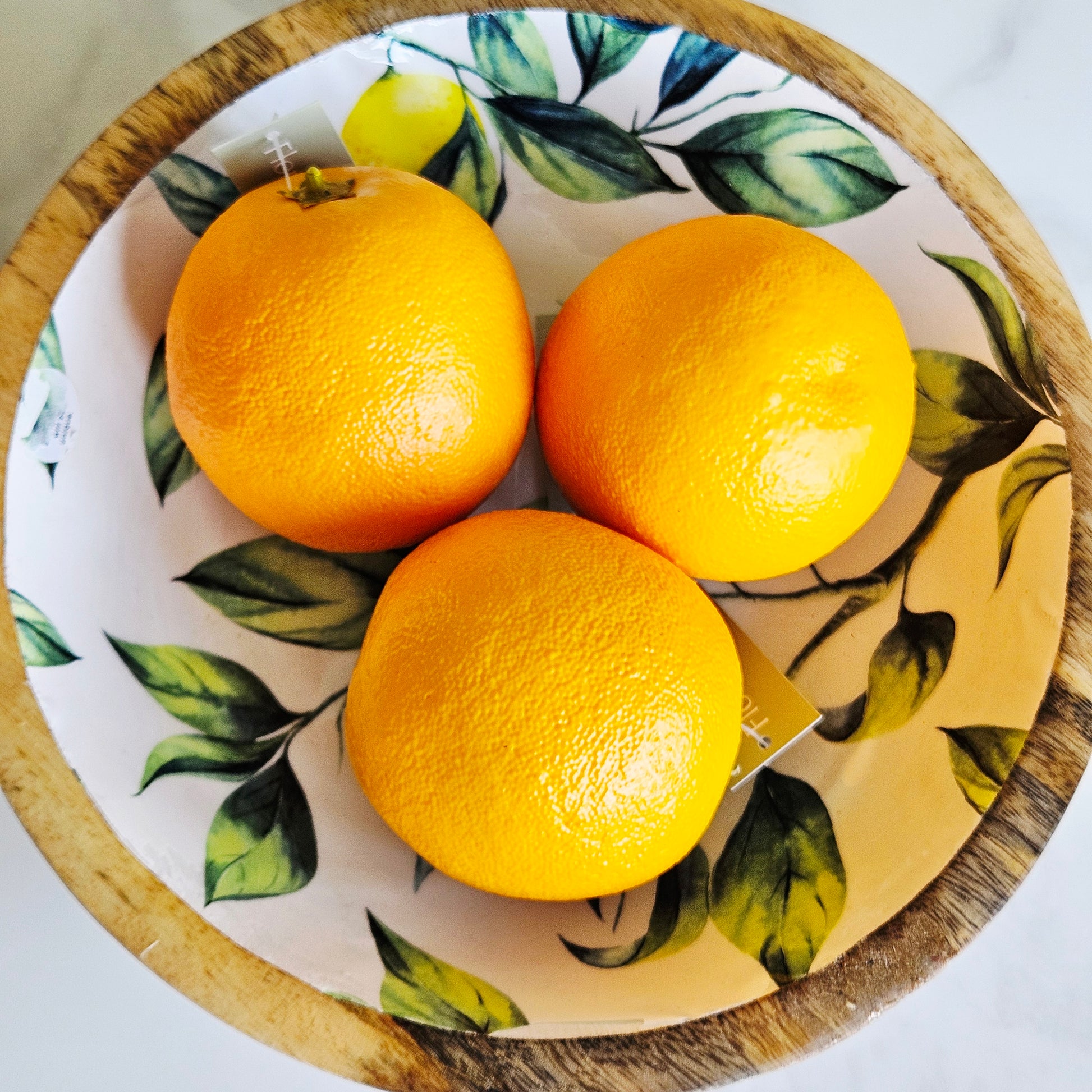 decorative faux large weighted orange