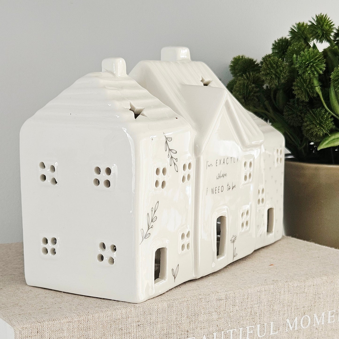 House Ceramic Tea Light Holder