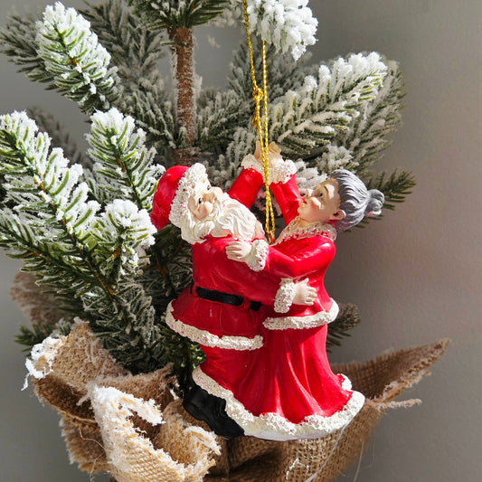 Santa and Mrs Claus Christmas tree ornament