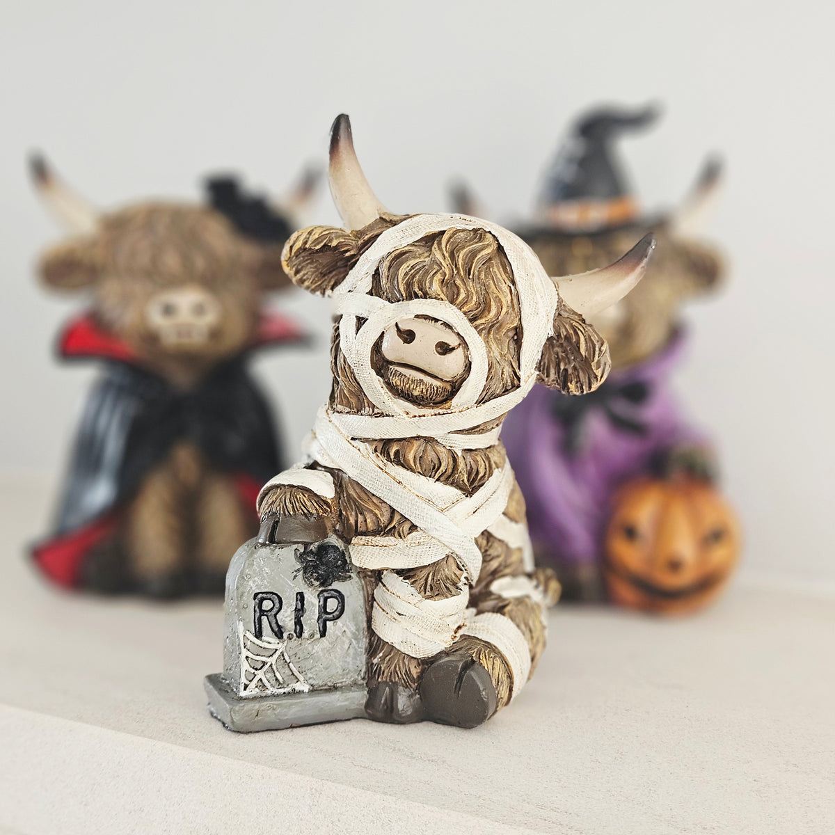 Halloween Highland Cow Ornaments – Choose Options