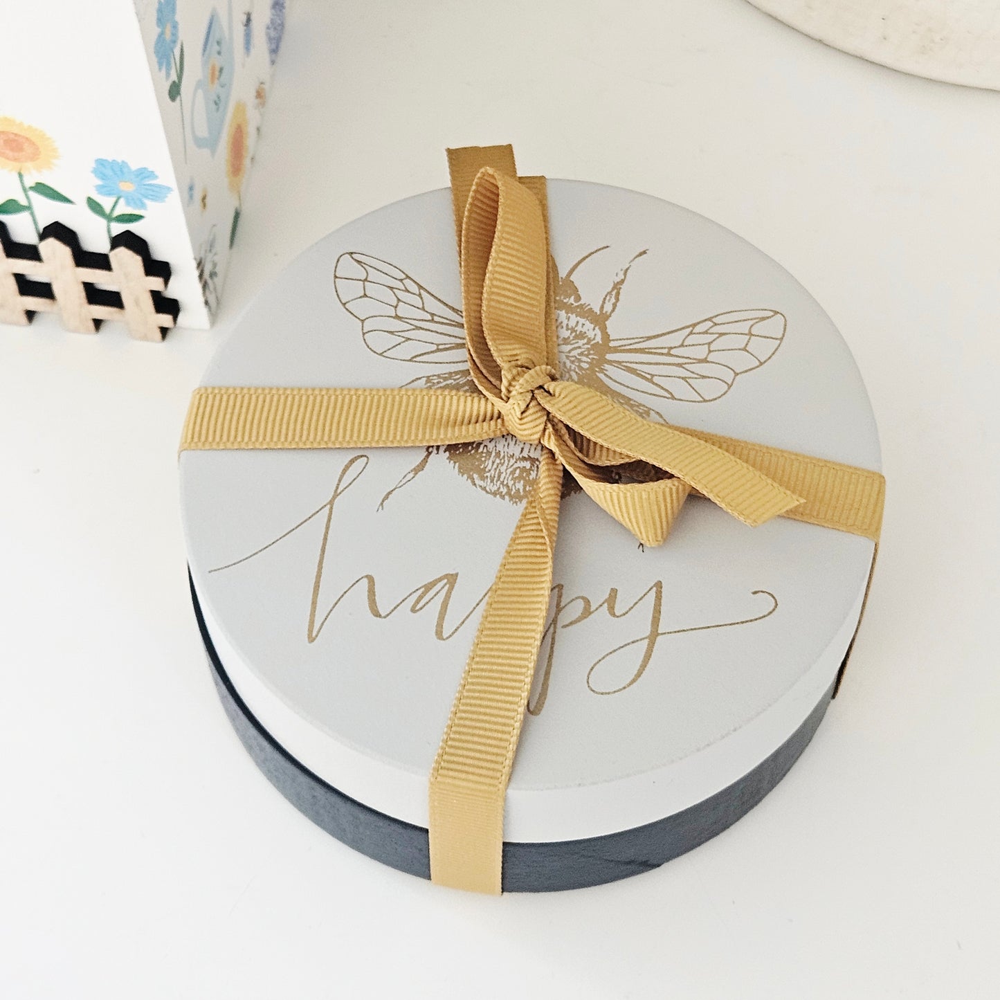 Bee Happy Set Of 2 Coasters
