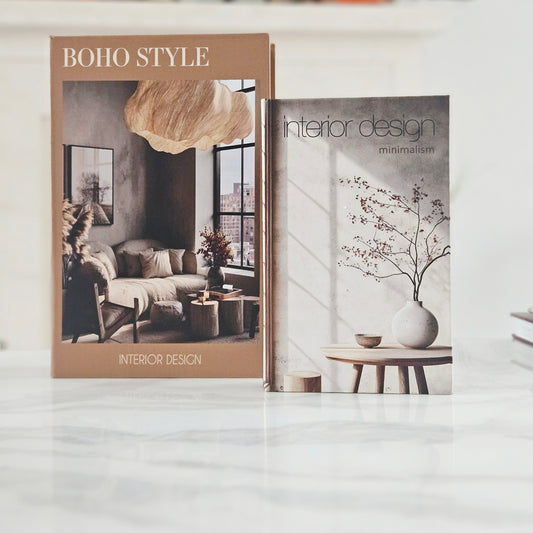 Interior design decorative book box set for stylish home storage