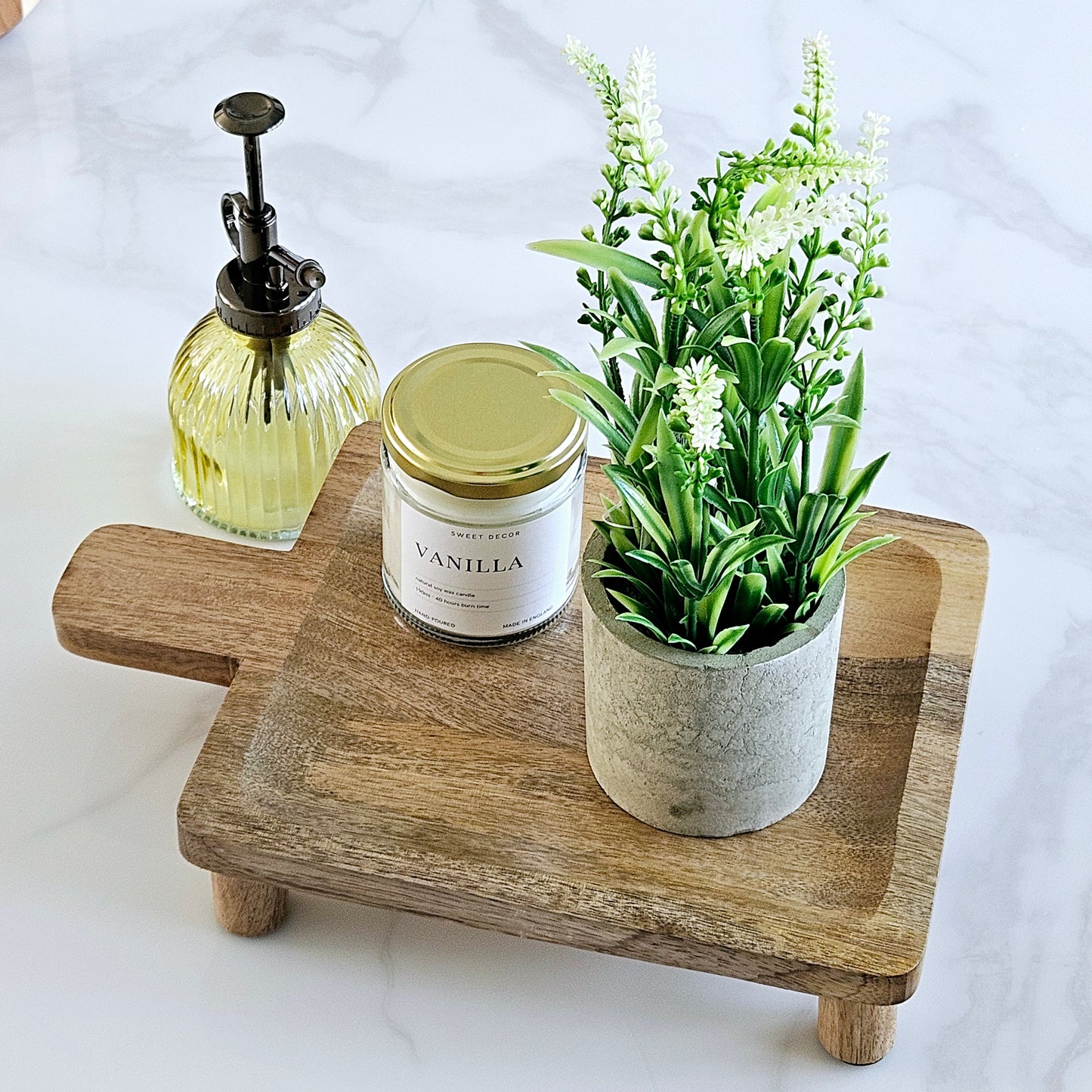 Wooden Display Tray With Feet