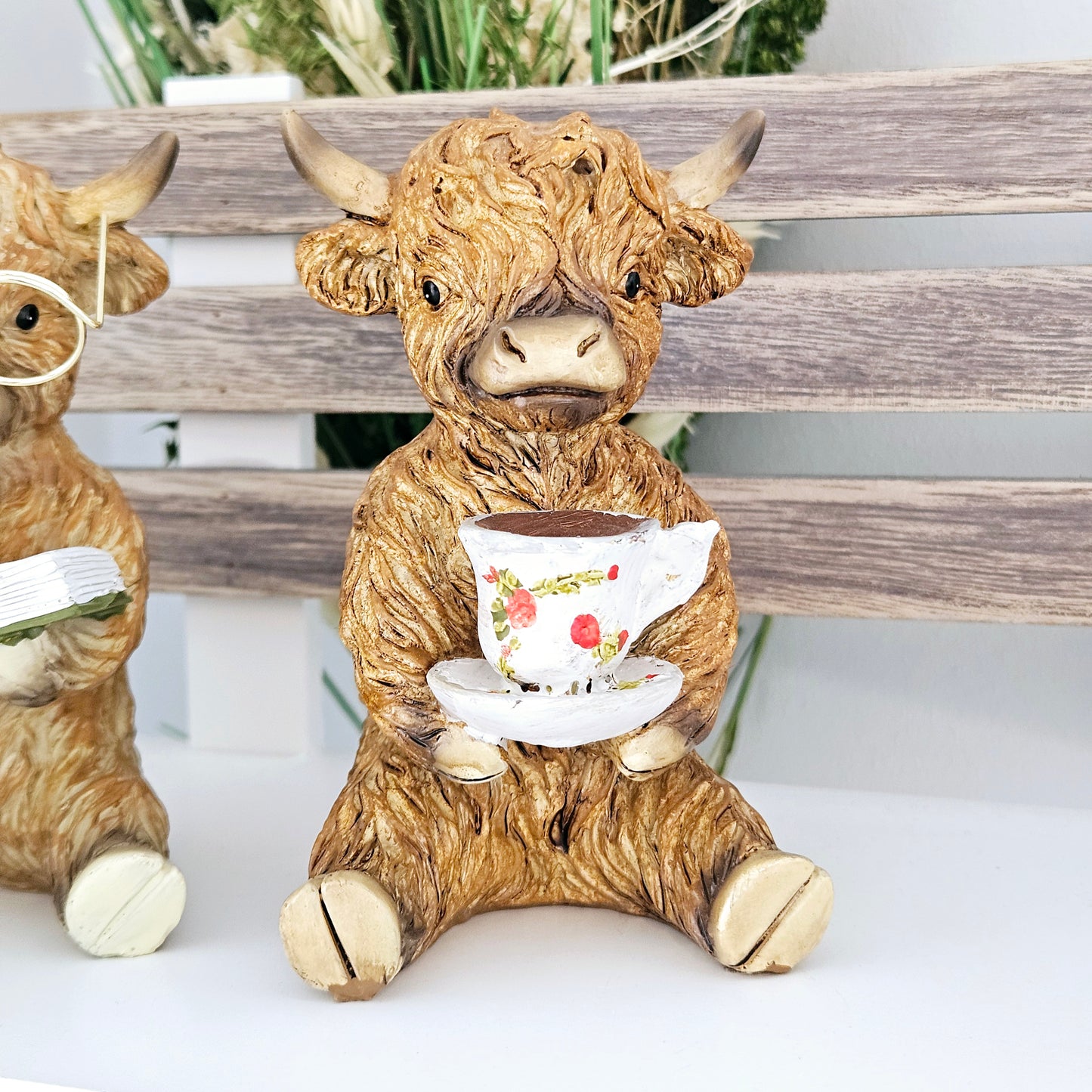 Highland Cow With Teacup