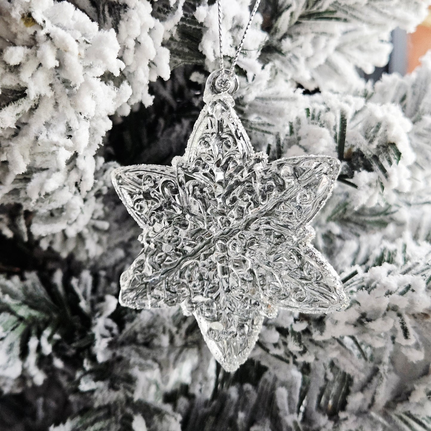 Hanging Glass Snowflake
