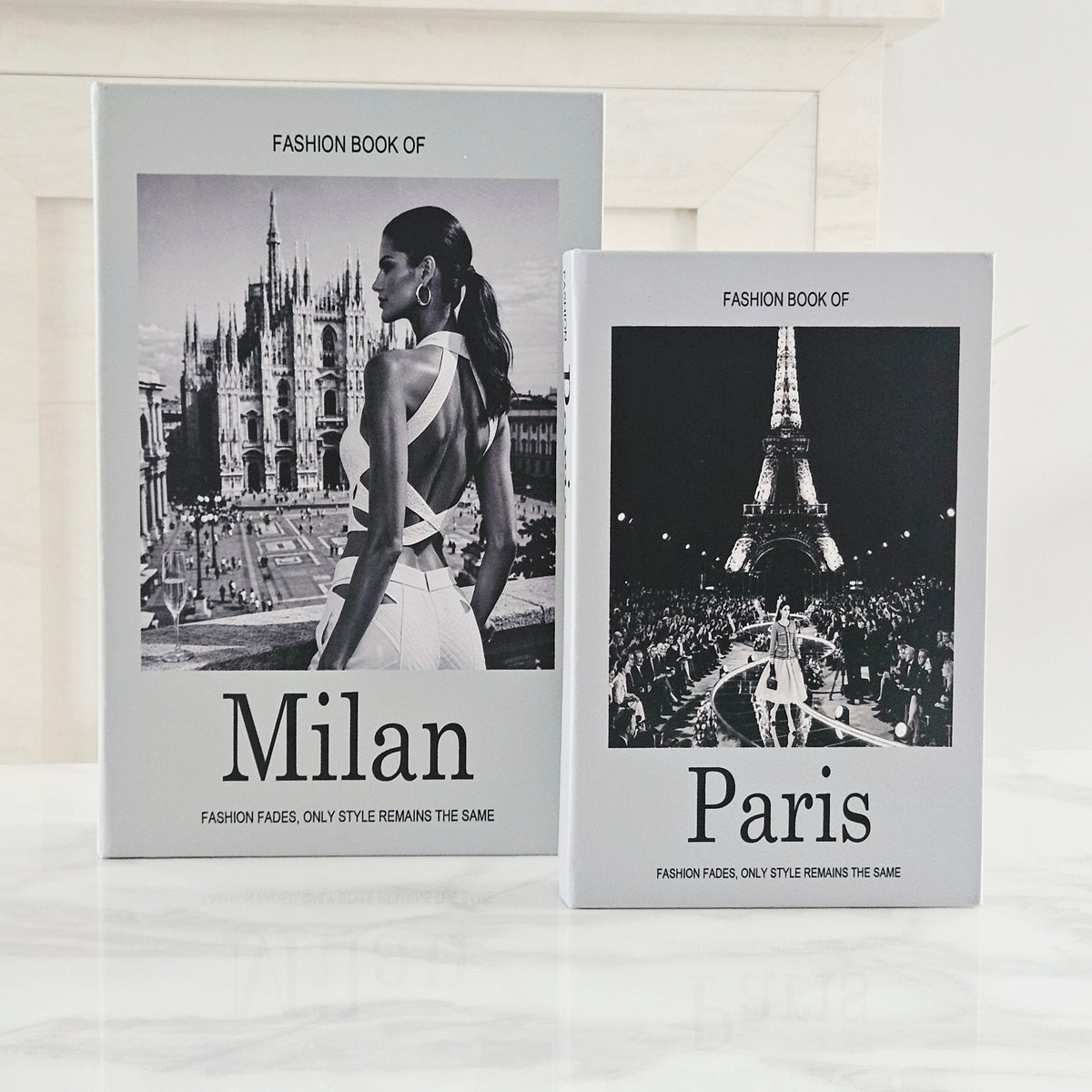 Paris and Milan assorted decorative book box set for home styling