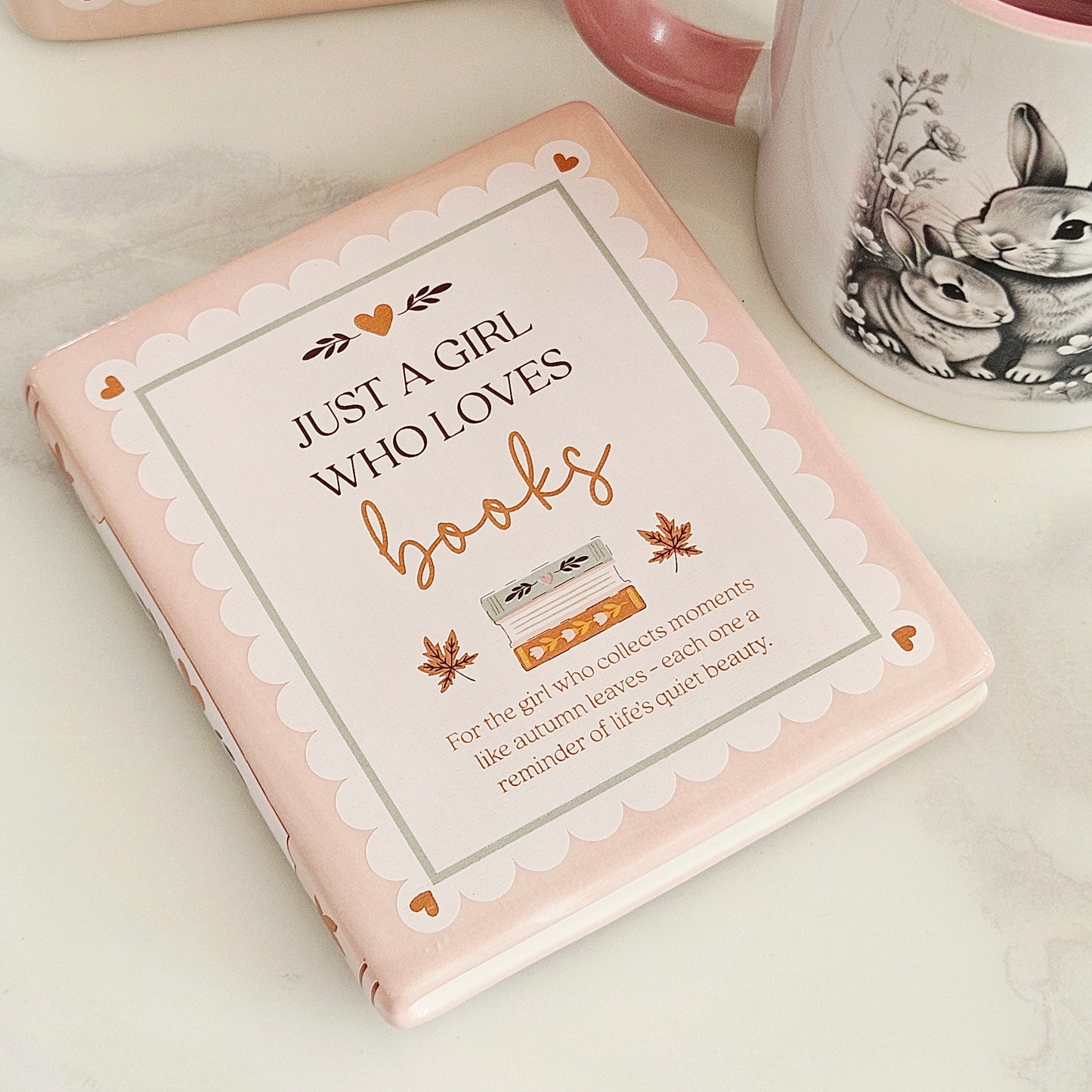 Cosy Chapter Book Shaped Stoneware Coasters - 3 Designs