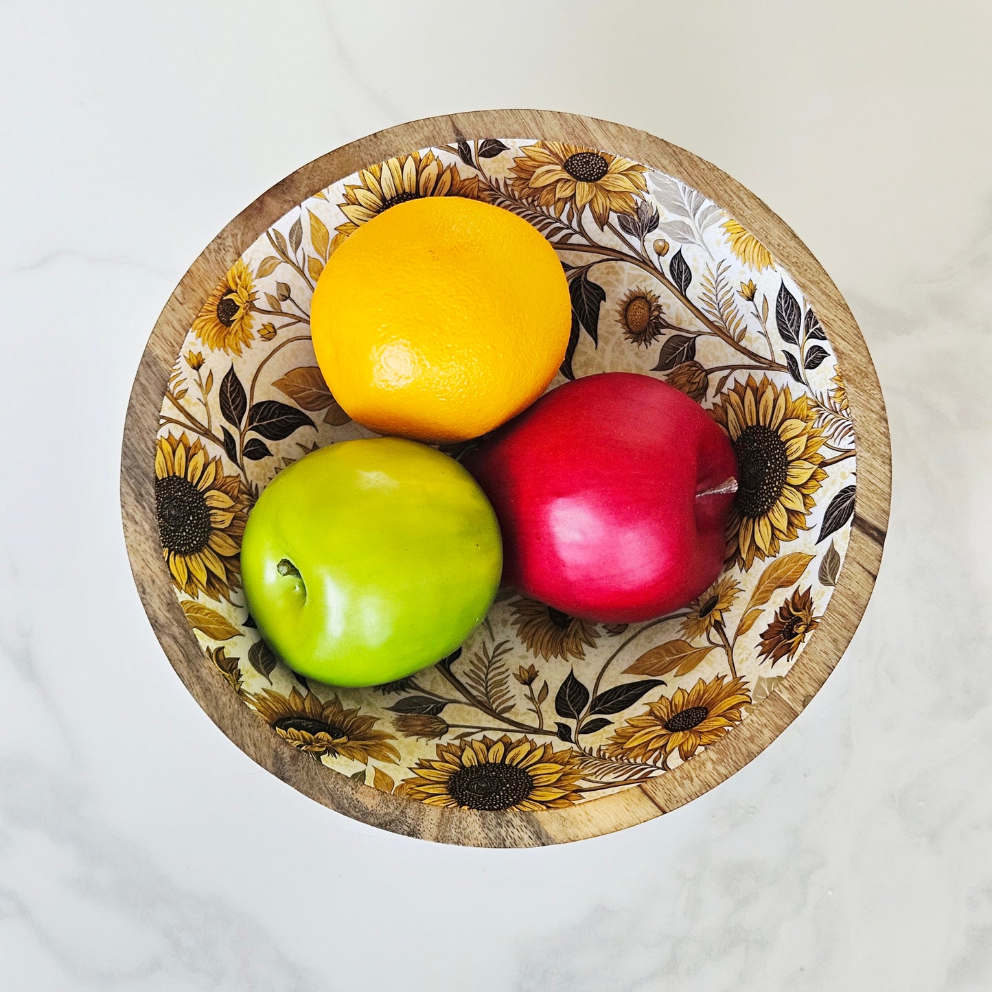 Sunflower Mango Wood Bowl