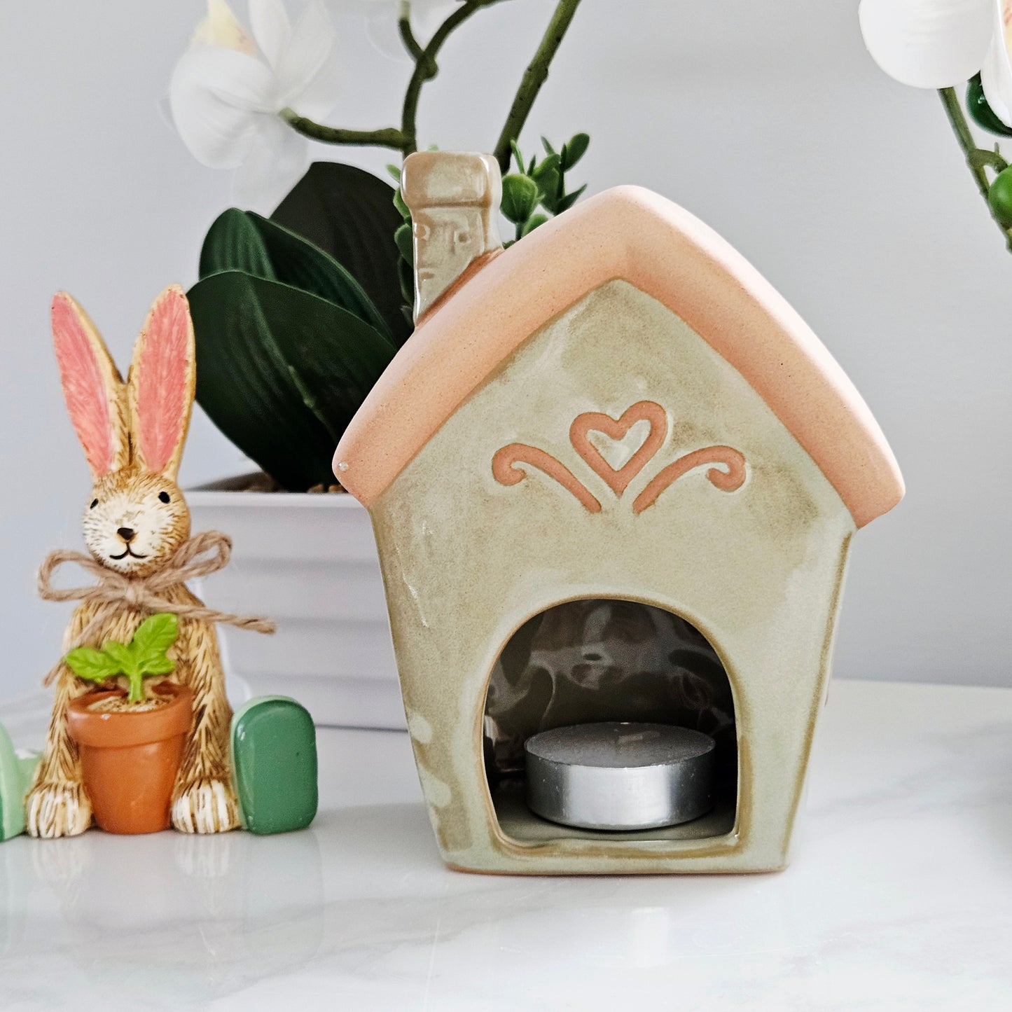 Fairy House Green Tealight