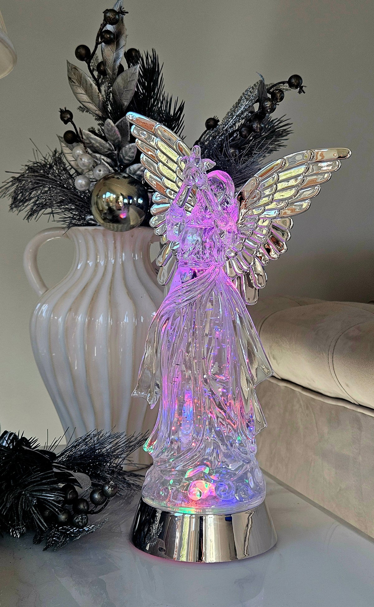 LED Angel Spinner Christmas Decoration 34cm