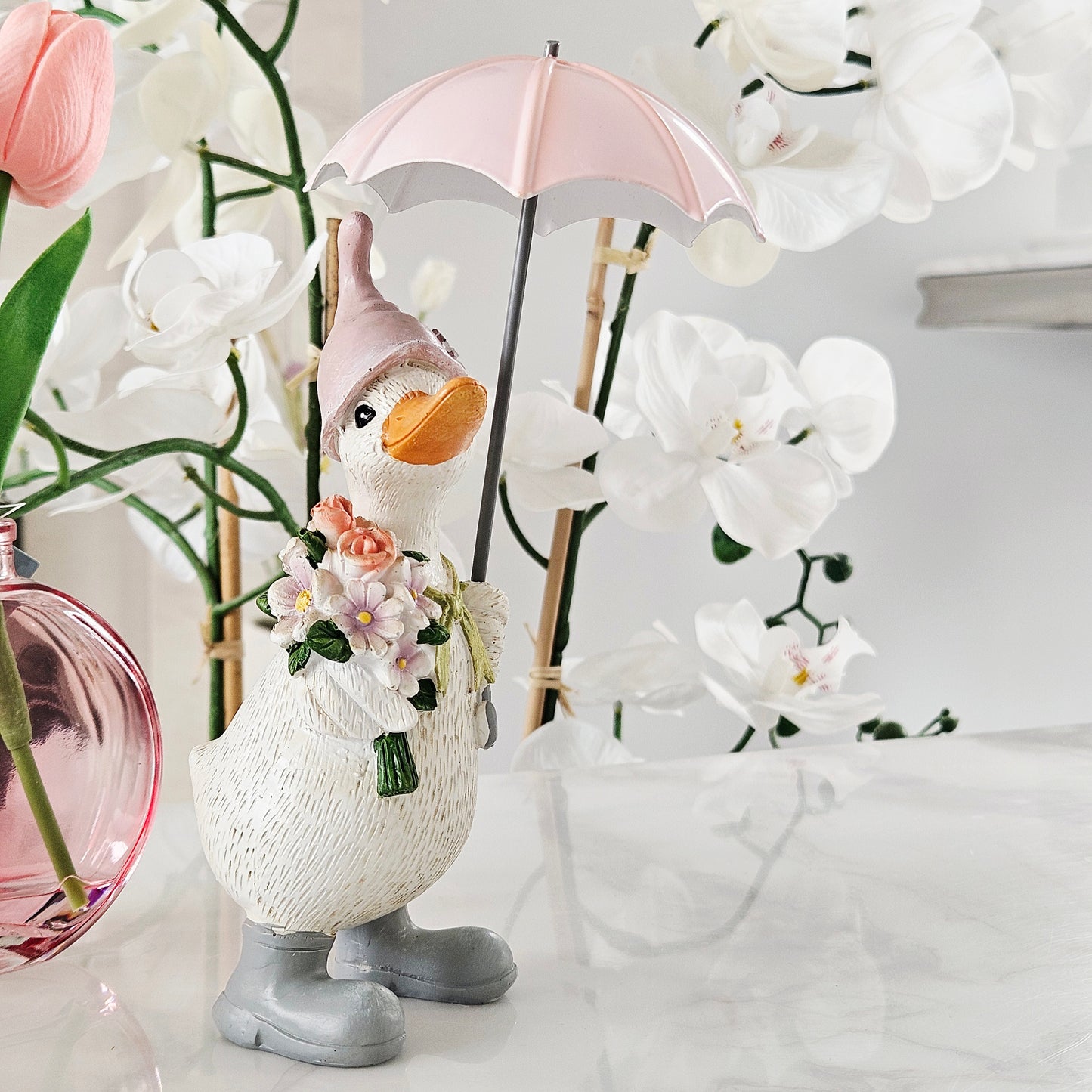 Duck Holding Umbrella 20cm