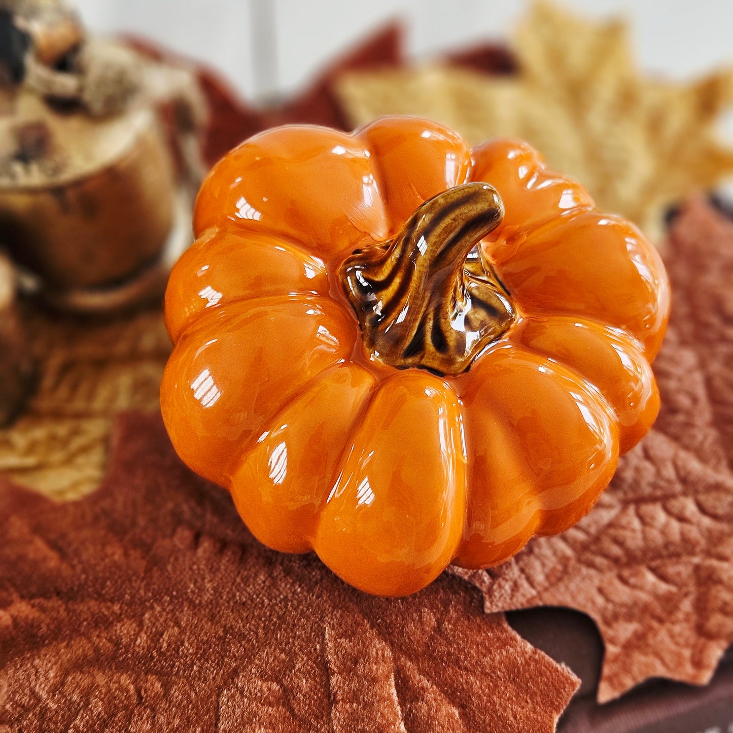 Decorative Pumpkins – 3 Assorted Colours | Autumn & Halloween Décor