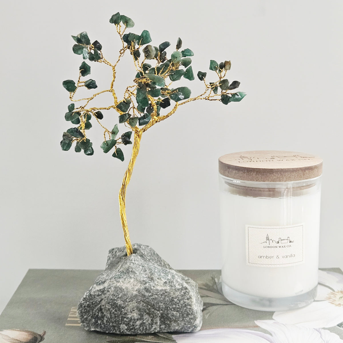 Green Gemstone Tree Small | Luck Crystal Tree Gift