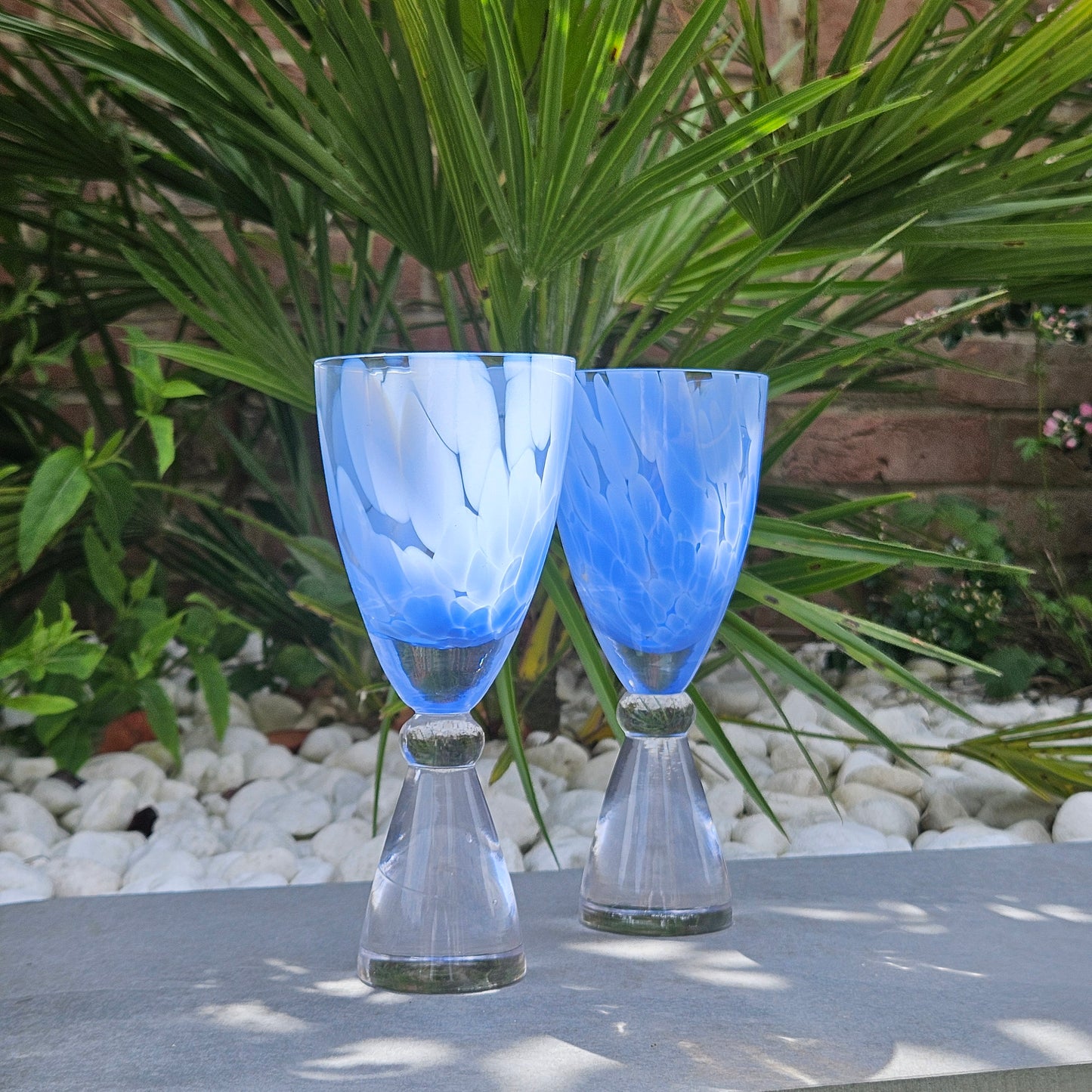 Ocean Blue Drinking Glass