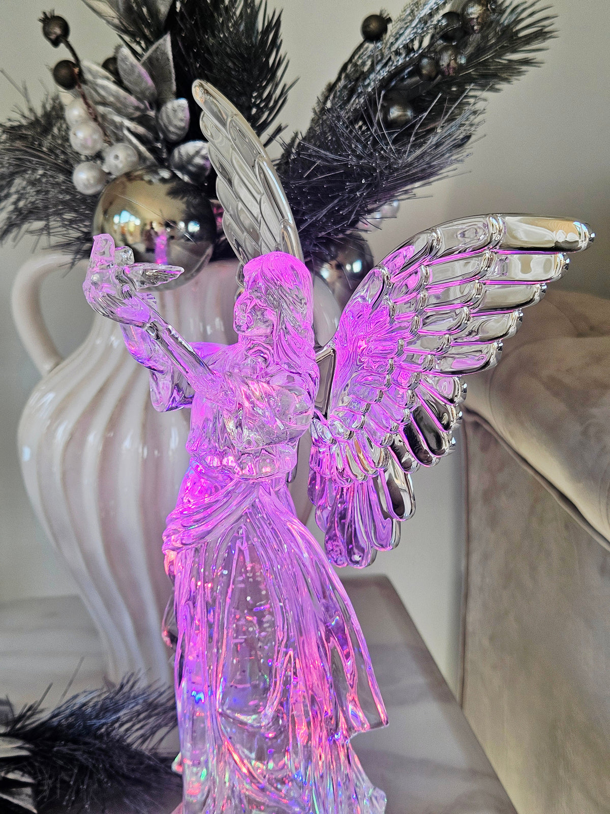 LED Angel Spinner Christmas Decoration 34cm