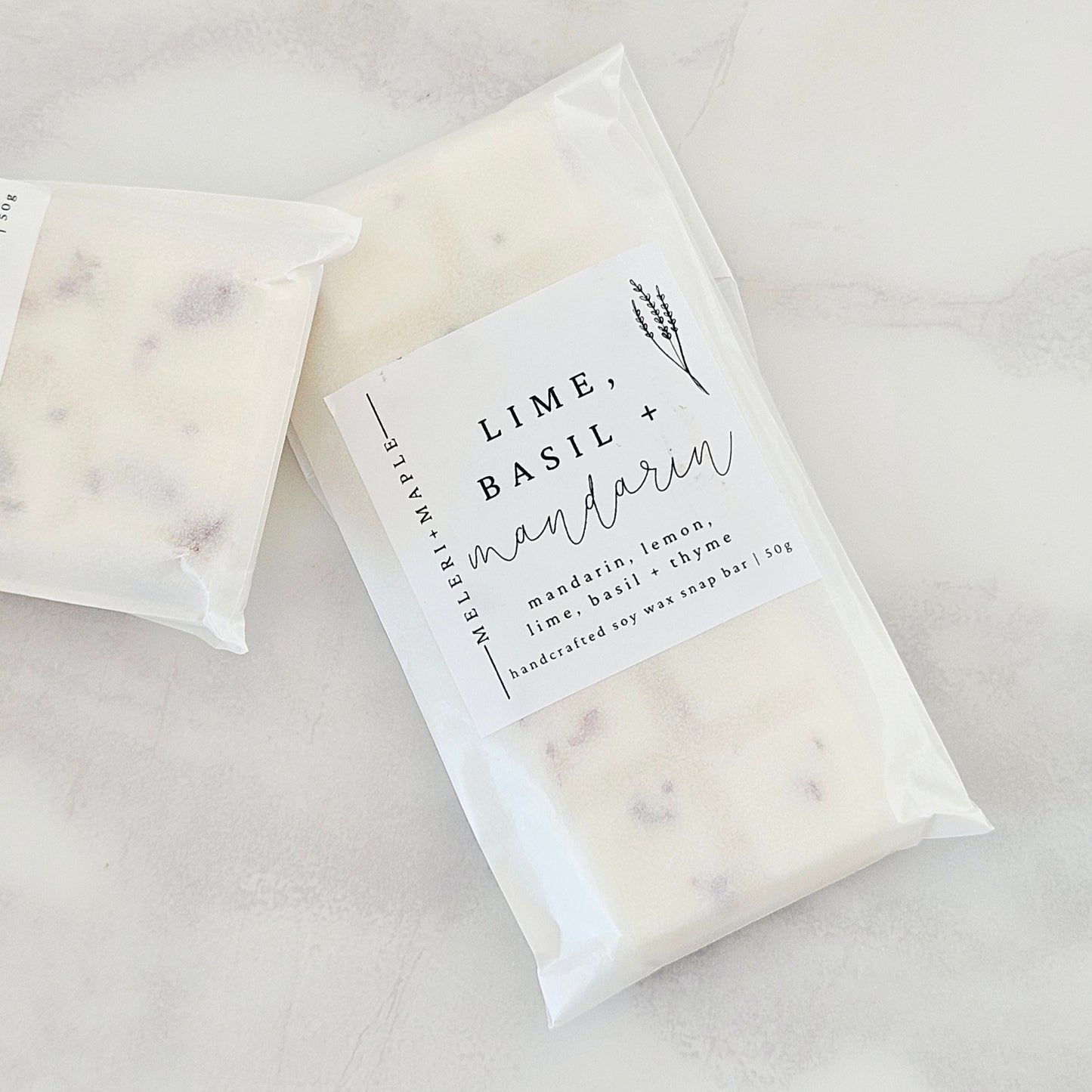 Lime, Basil & Mandarin Wax Melt Bar