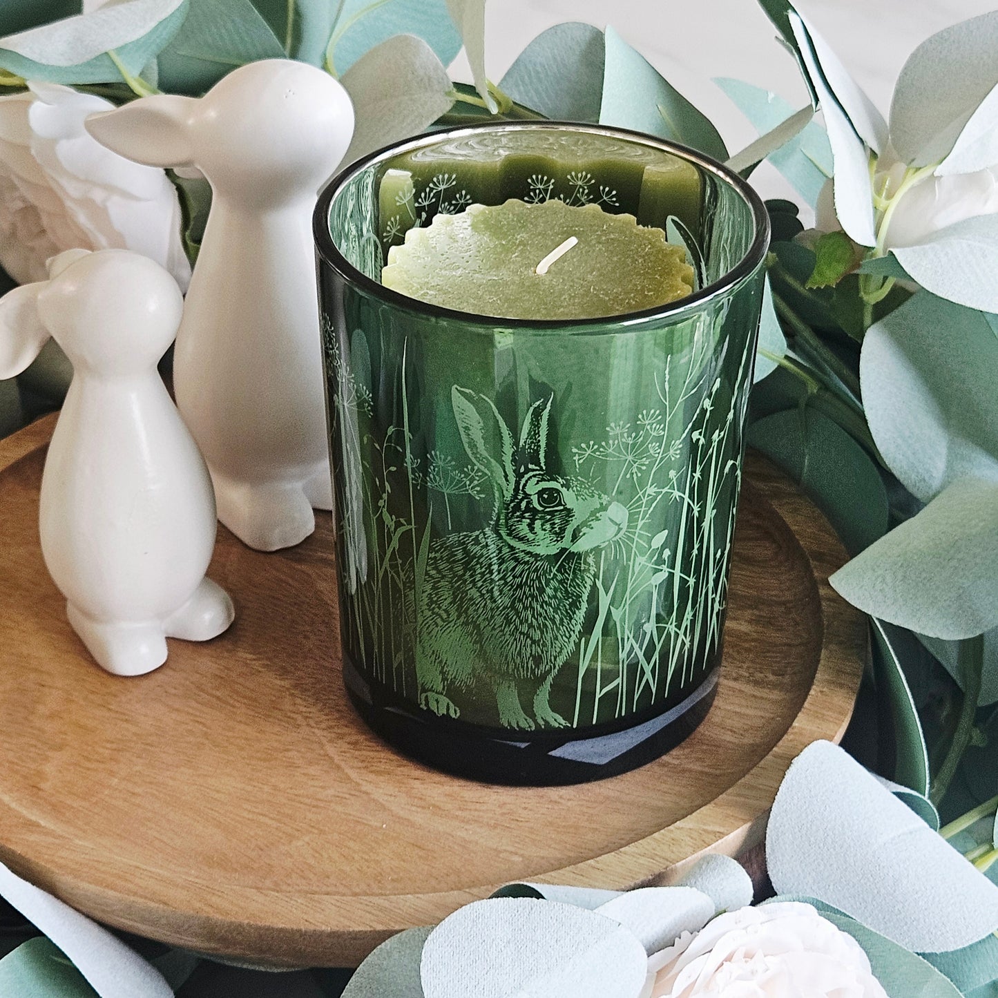 Rabbit Glass Candle Holder