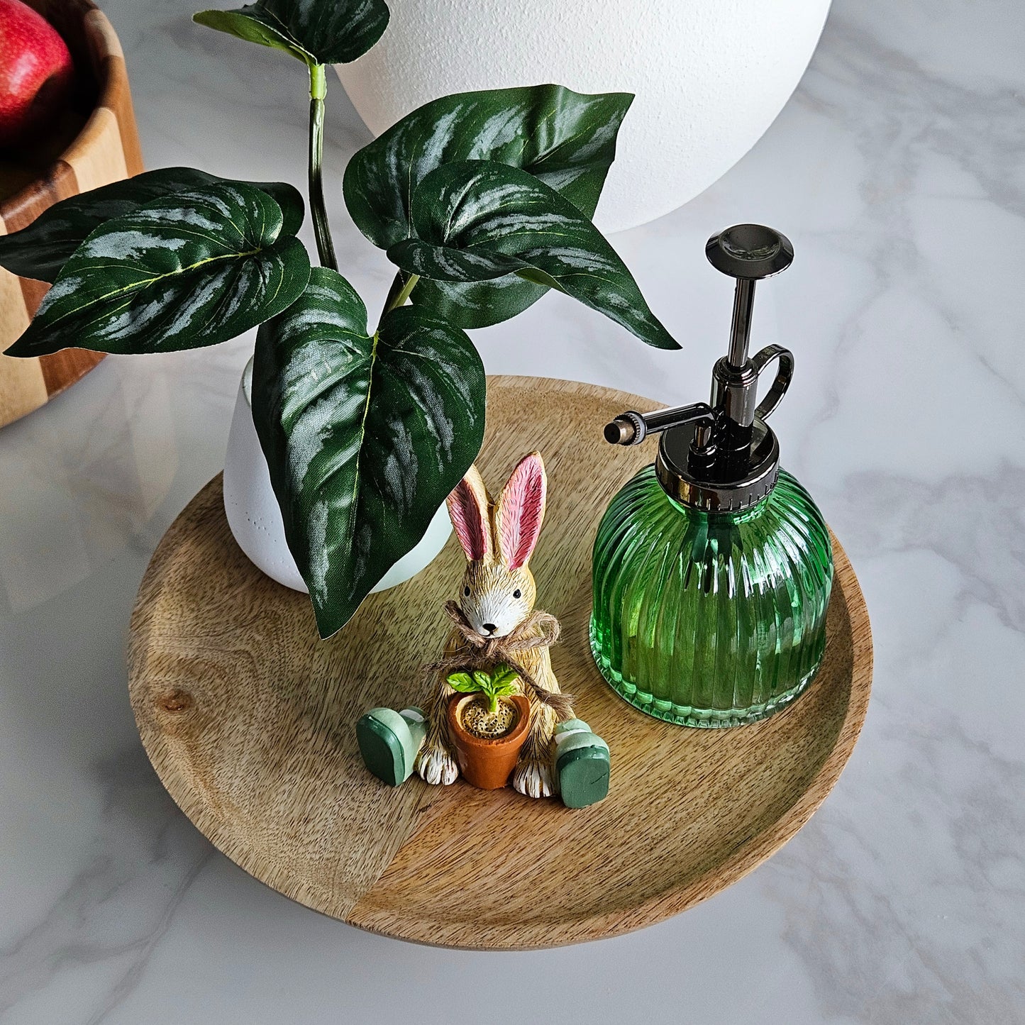 Round Wooden Stying Tray With Feet