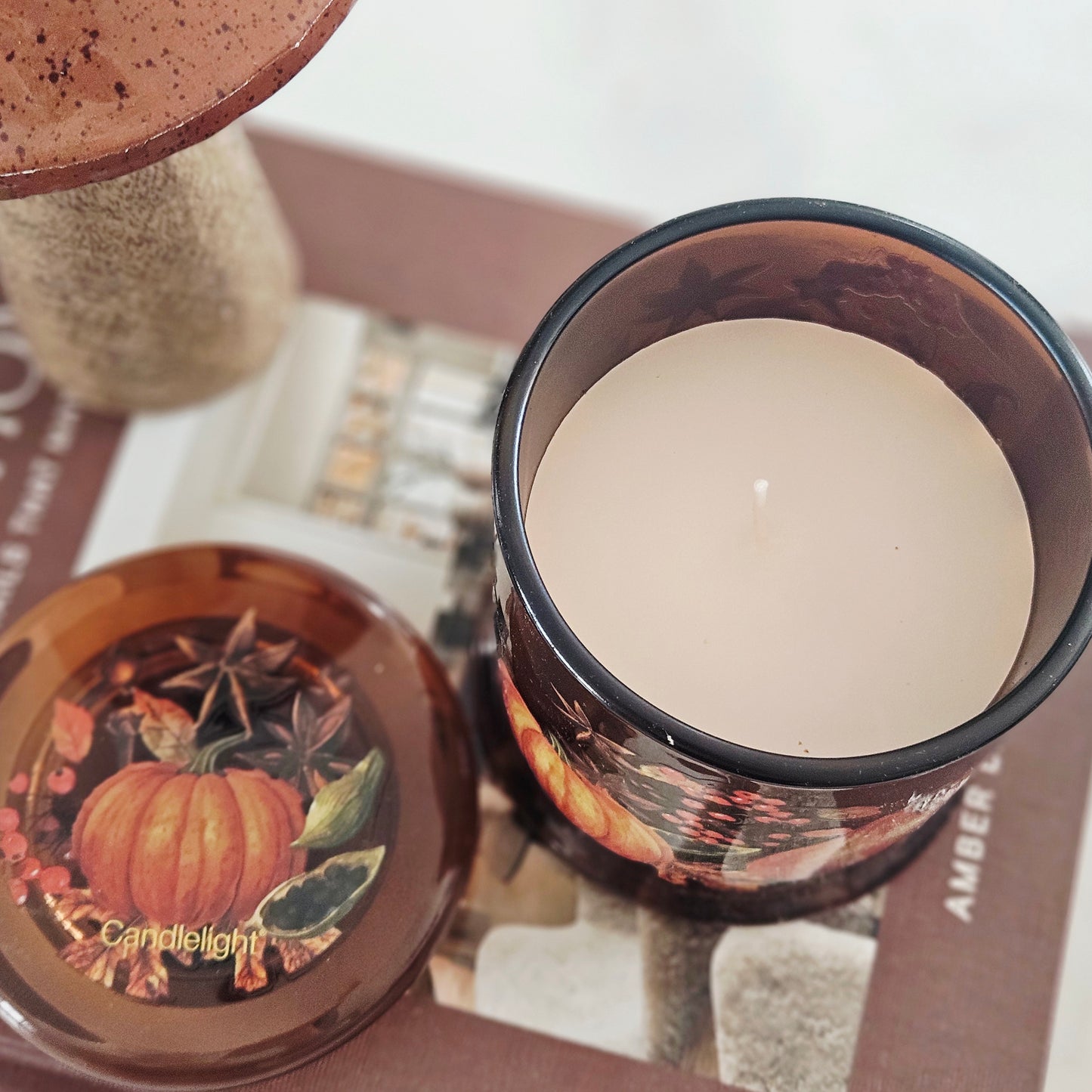 Large Pumpkin Glass Candle | Spiced Pumpkin & Cardamom