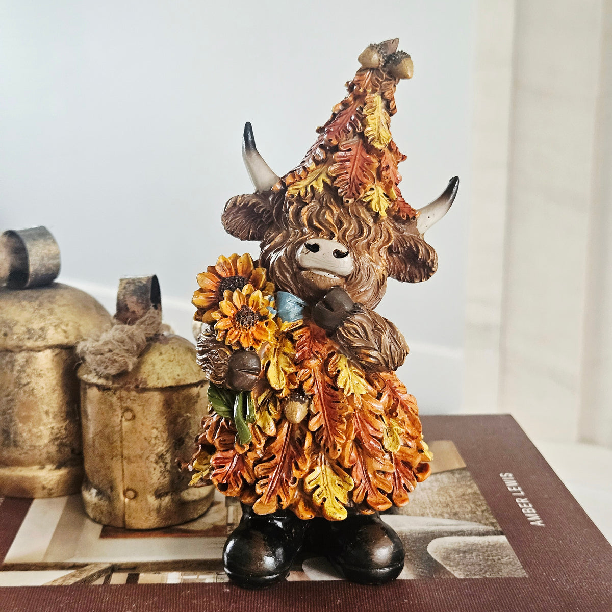 Autumn Highland Cow Decoration 16.5cm | Choose Options
