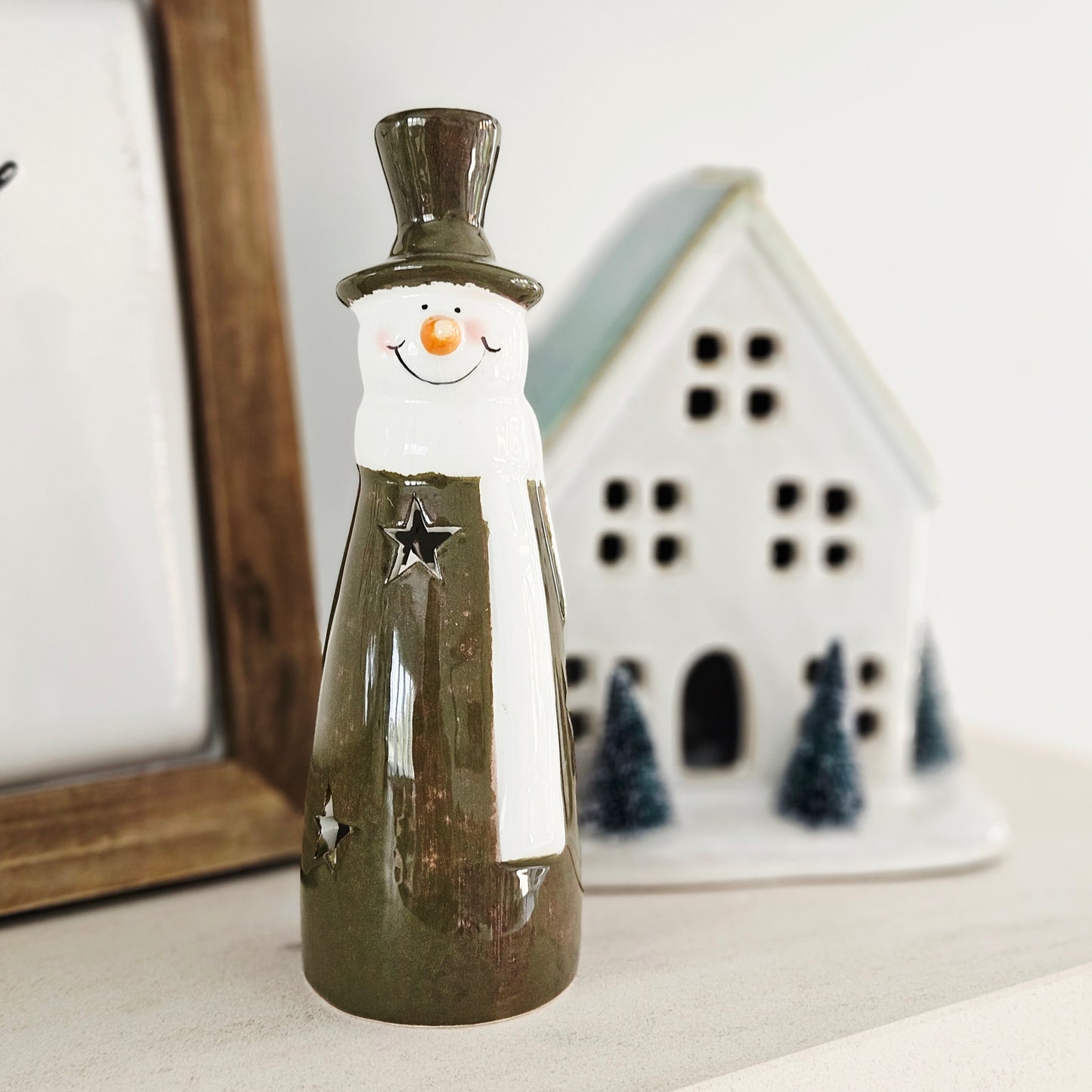 Led Green Snowman