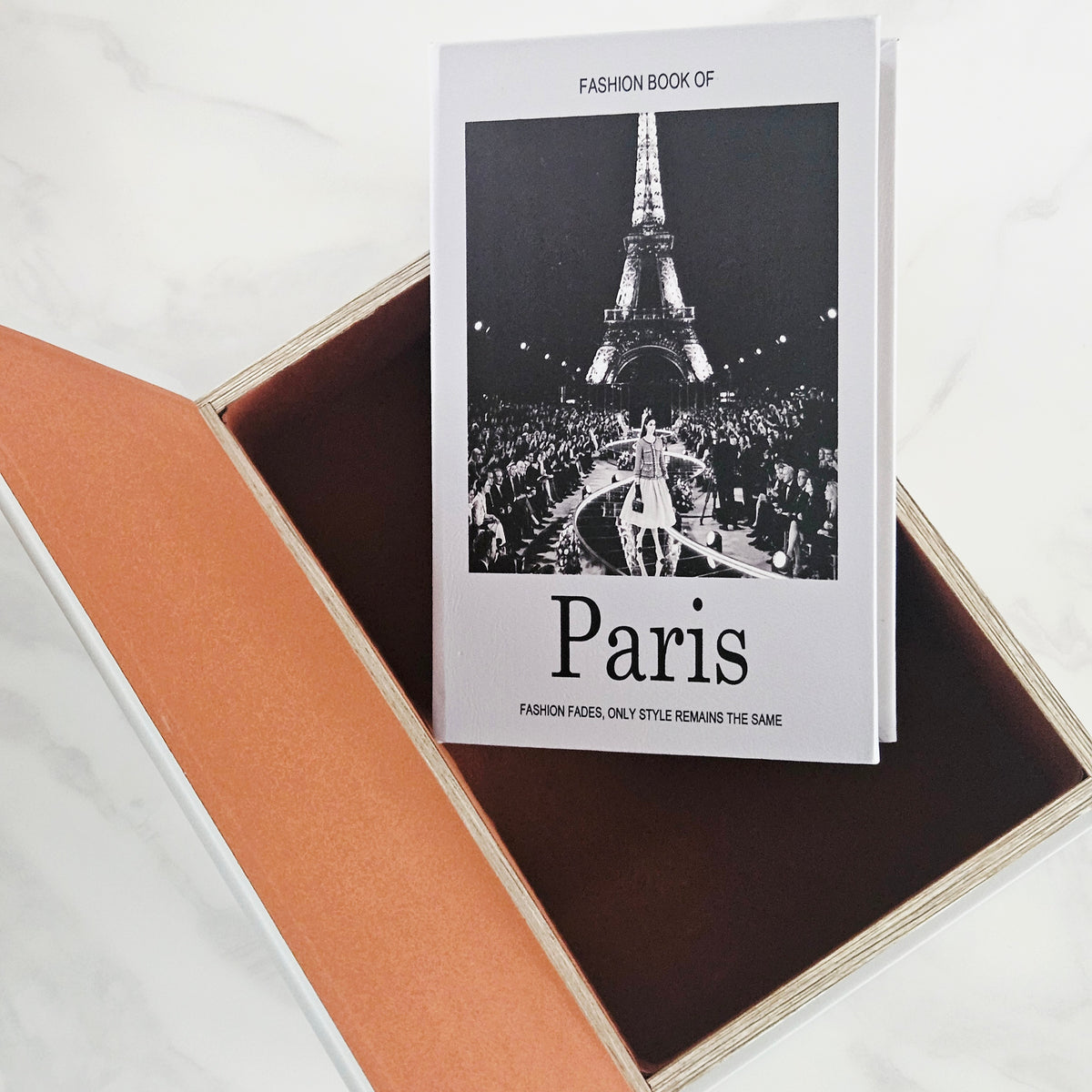 Paris and Milan assorted wooden decorative book box set for home styling