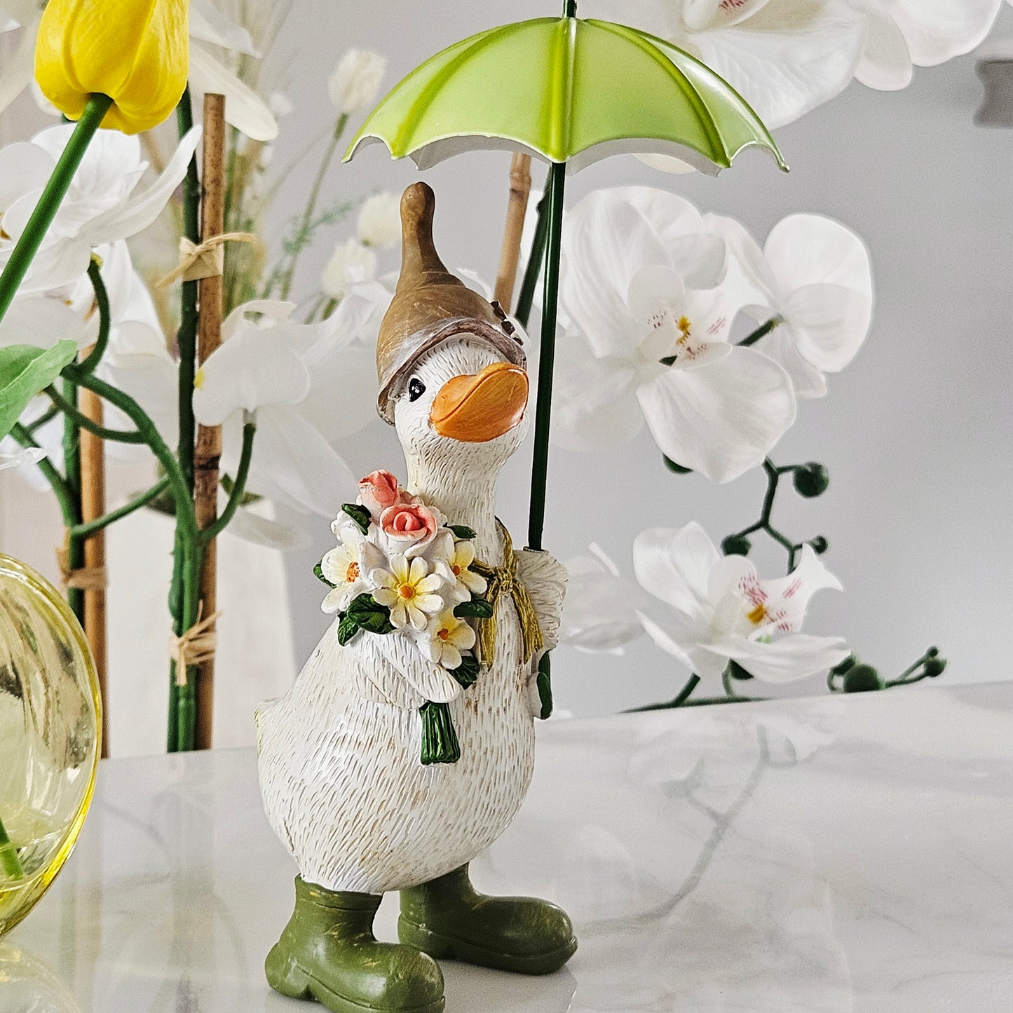 Duck Holding Umbrella 20cm
