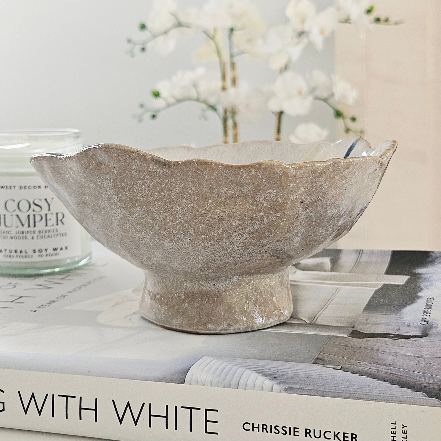 White & Blue Porcelain Bowl