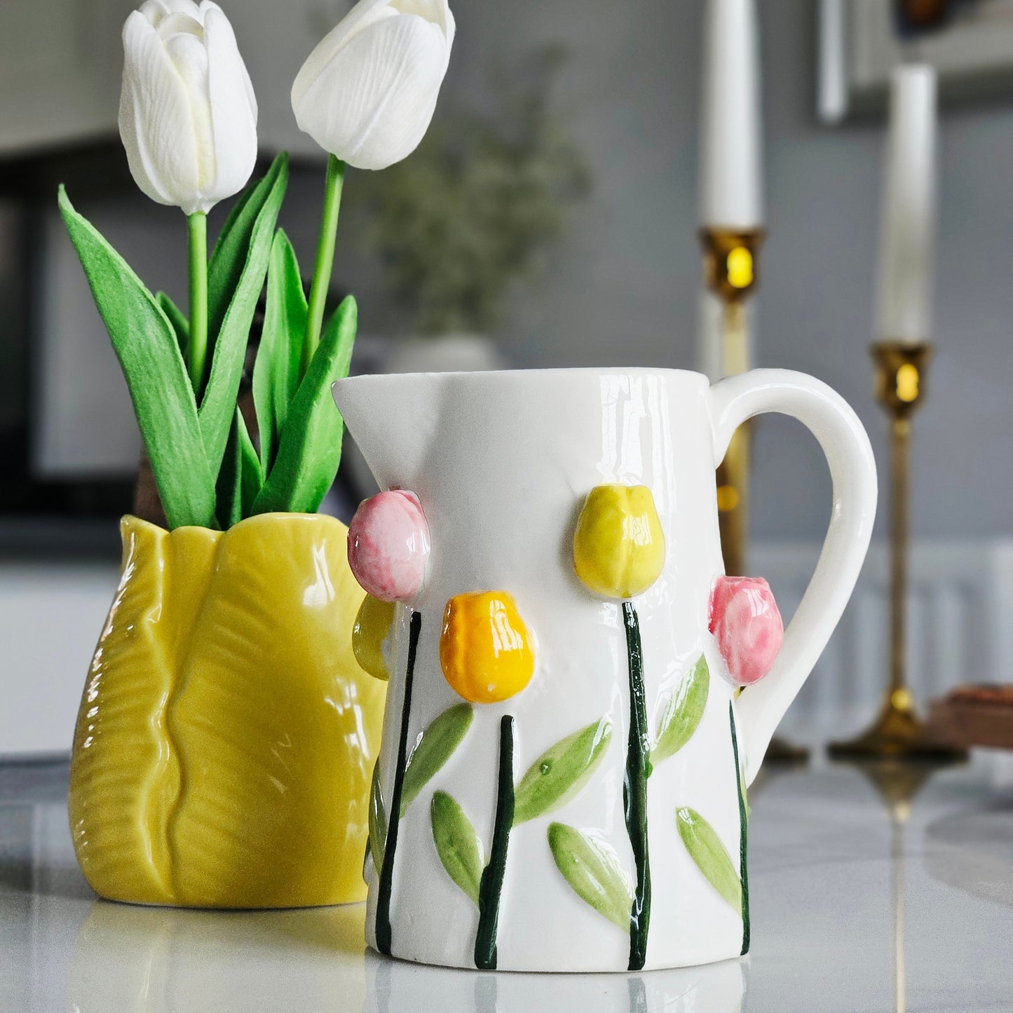 3d tulip jug for drinks or floras 3d tulips colourful