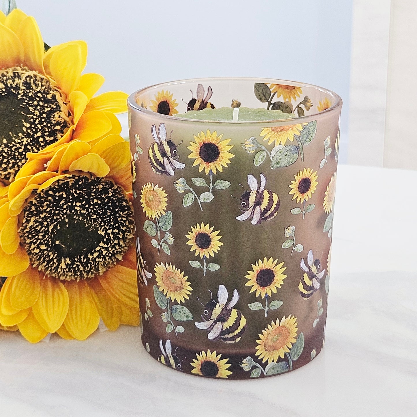 Bee Glass Candle Holder