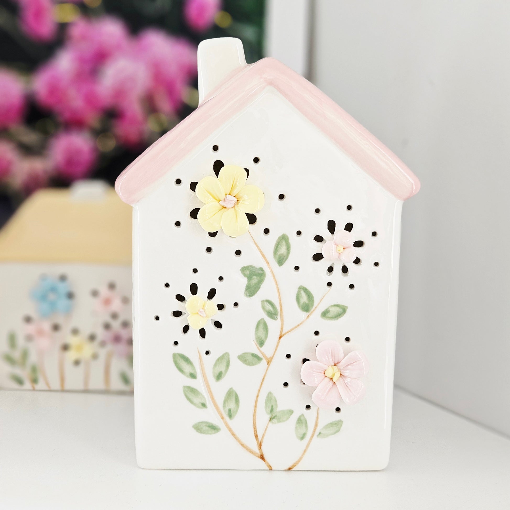 like a house with florDecorative led light shaped al designs and glowing lights 