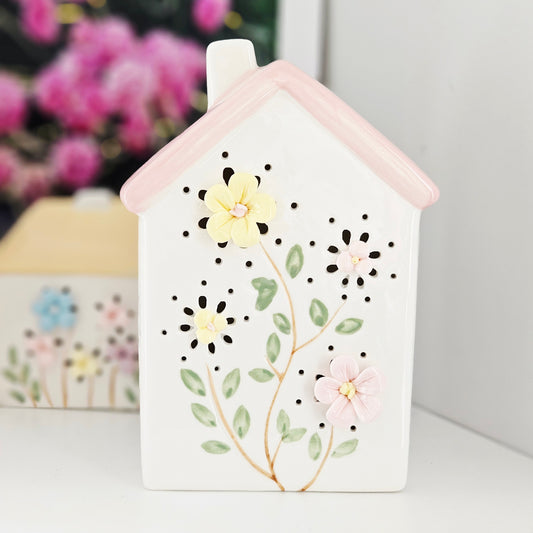 like a house with florDecorative led light shaped al designs and glowing lights 