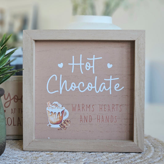 hot chocolate plaque warm hearts and hands