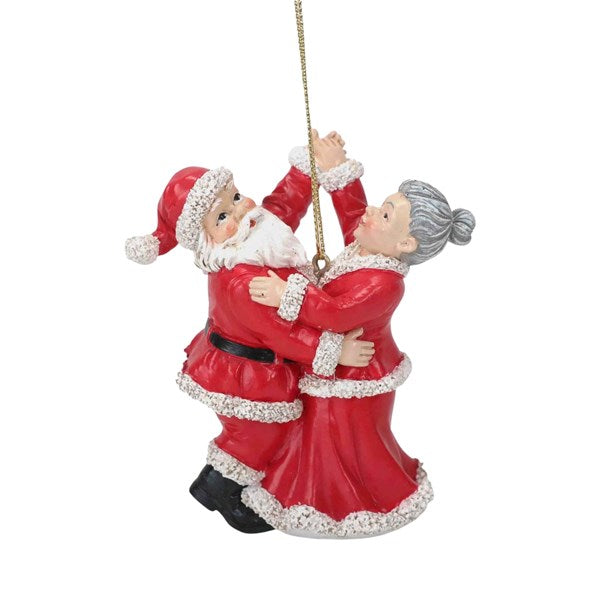 Santa and Mrs Claus Christmas tree ornament