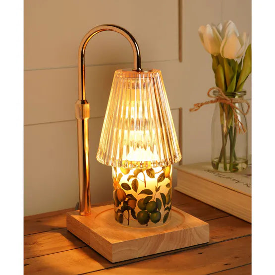 Reeded Glass Candle Warming Lamp