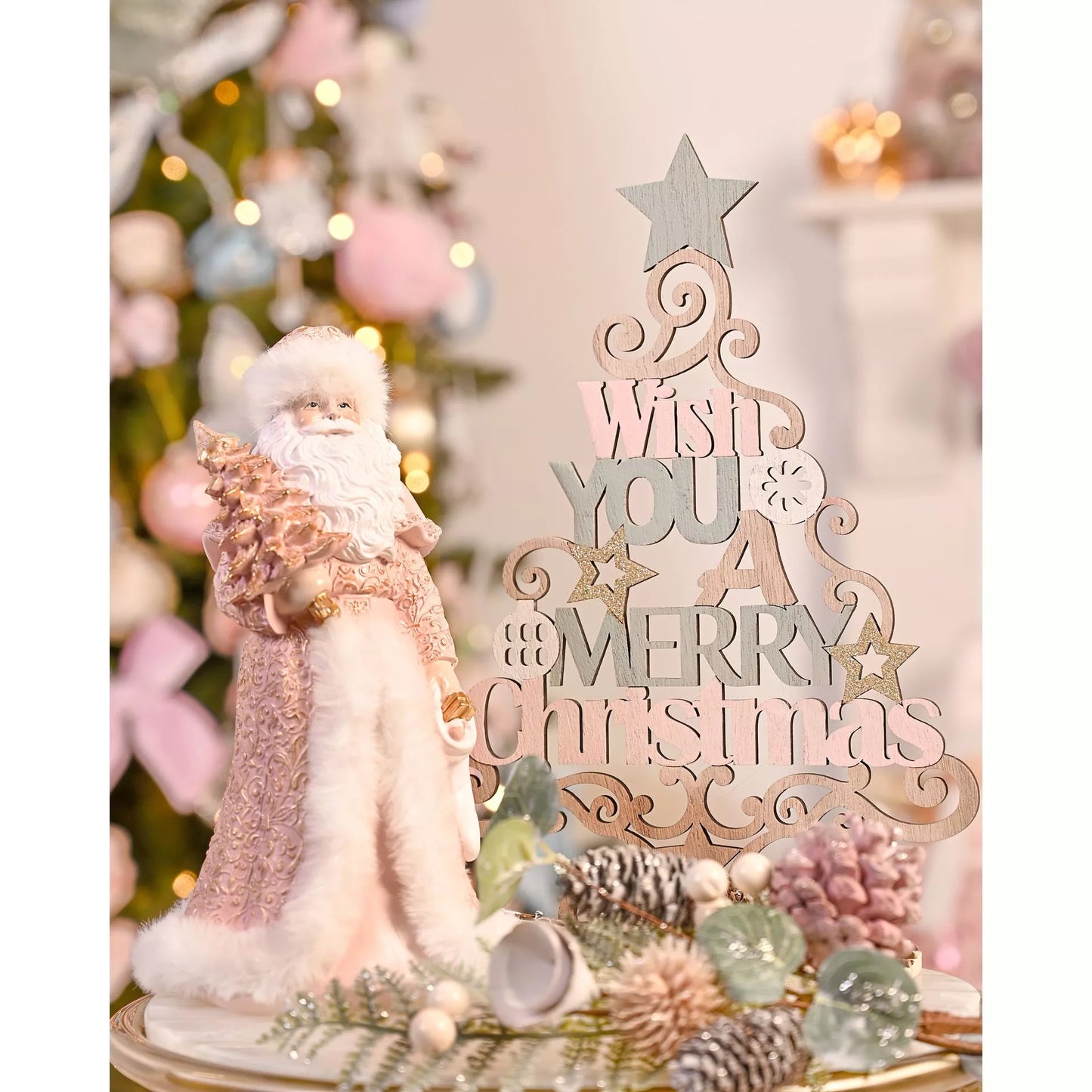 Pink Santa Claus Ornament