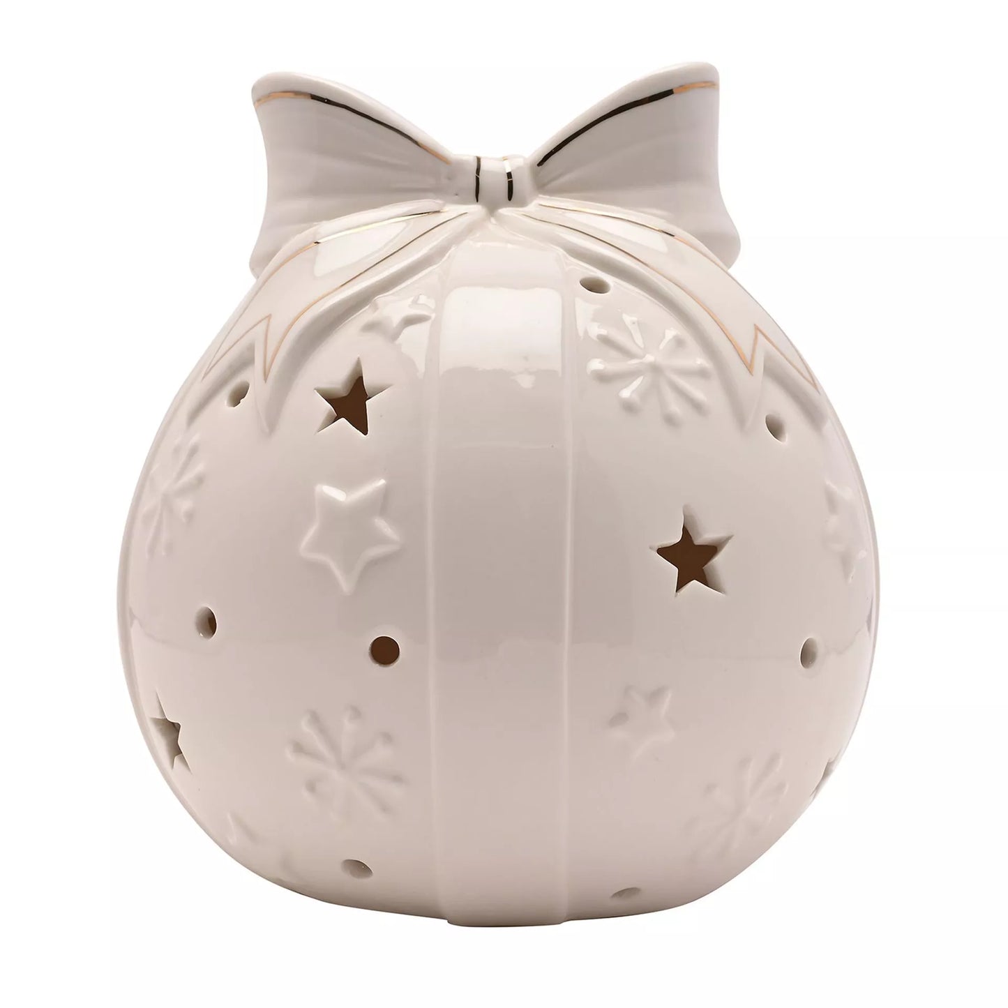 Porcelain Led Bow Bauble