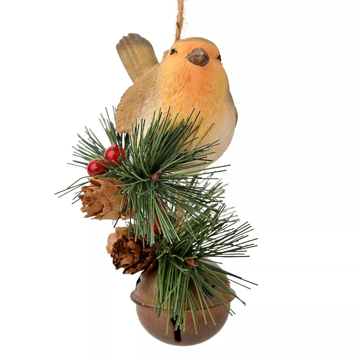 Robin On A Bell Tree Decoration