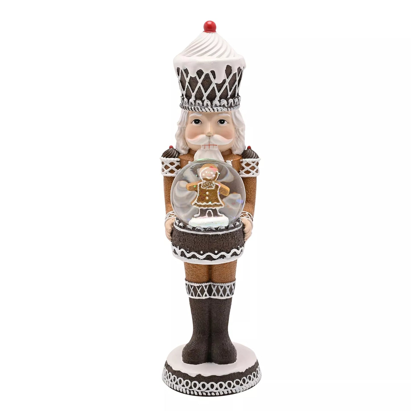 Gingerbread Nutcracker With Snow Globe