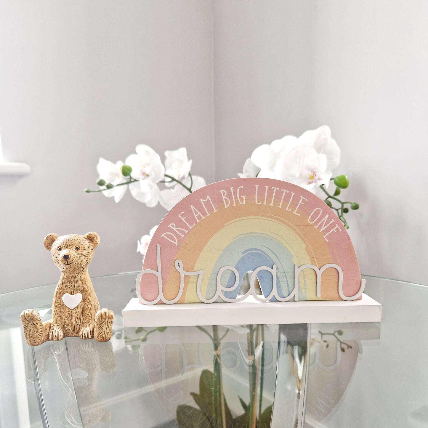 Rainbow Dream Big Little One Plaque