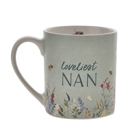 cottage garden nan mug with heartfelt sentiment on the revers
