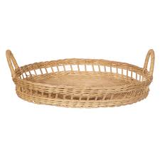 Decorative Round Rattan Tray